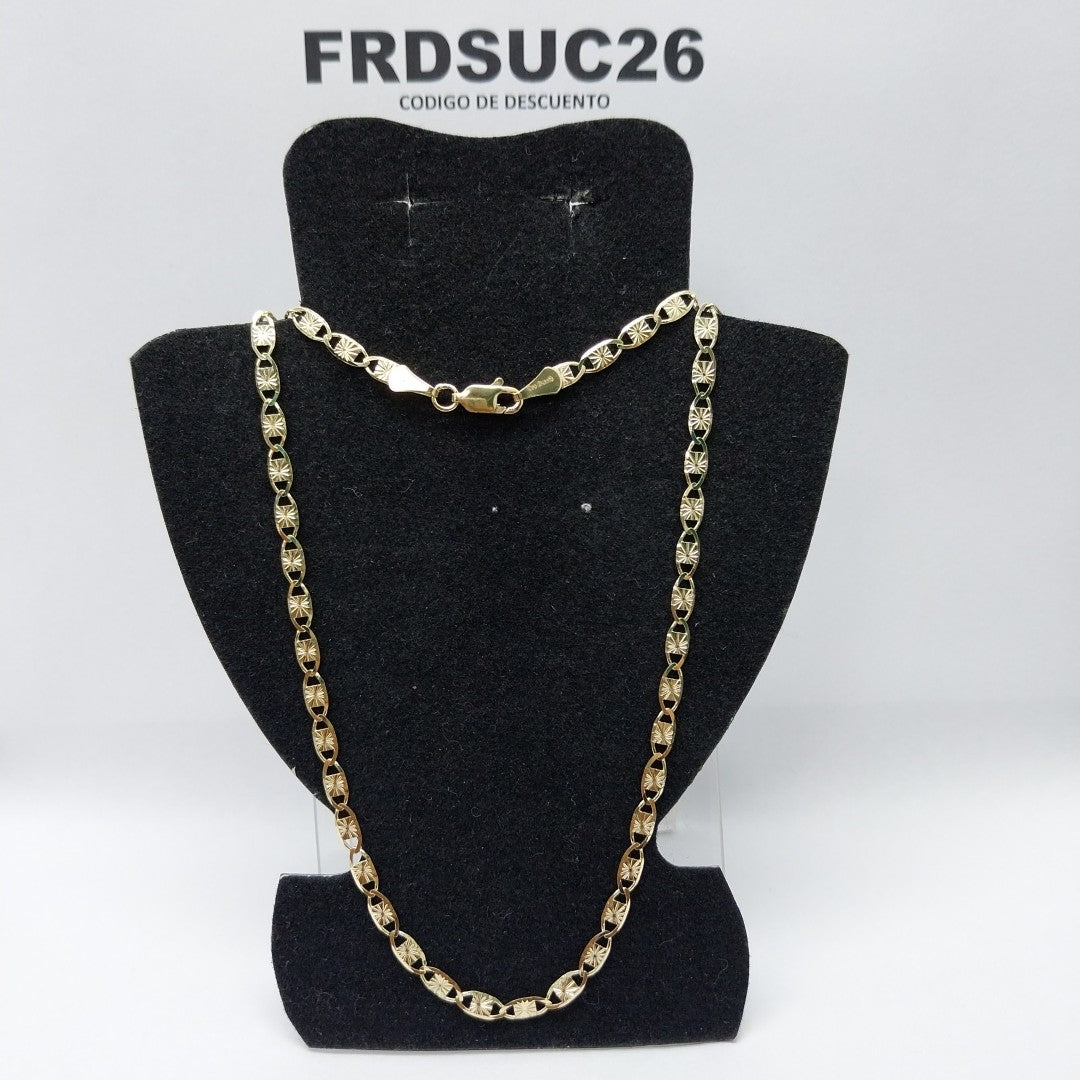 CADENAS TEJIDO GUCHI ORO 14K 55 CM 7.2 GR (NUEVO)