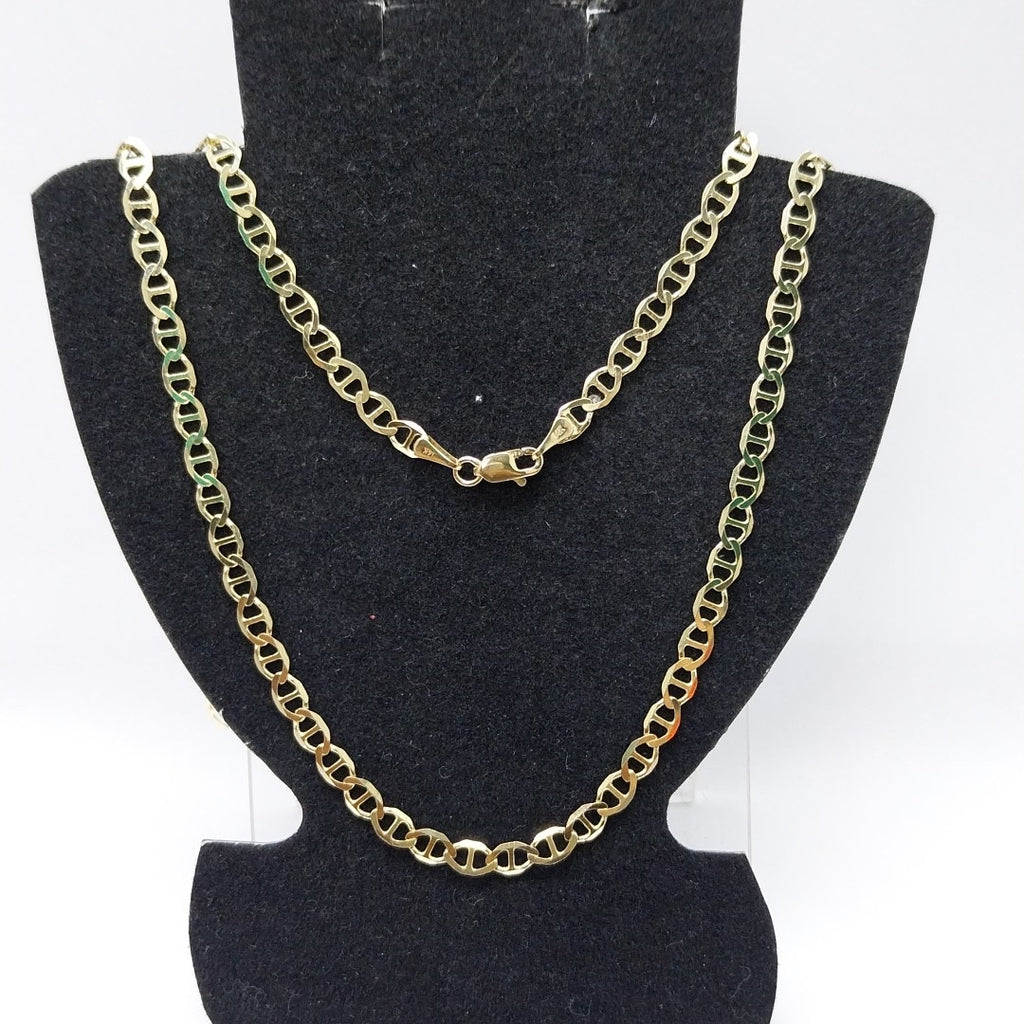 CADENAS TEJIDO MARINERA ORO 14K 55 CM 8 GR (NUEVO)