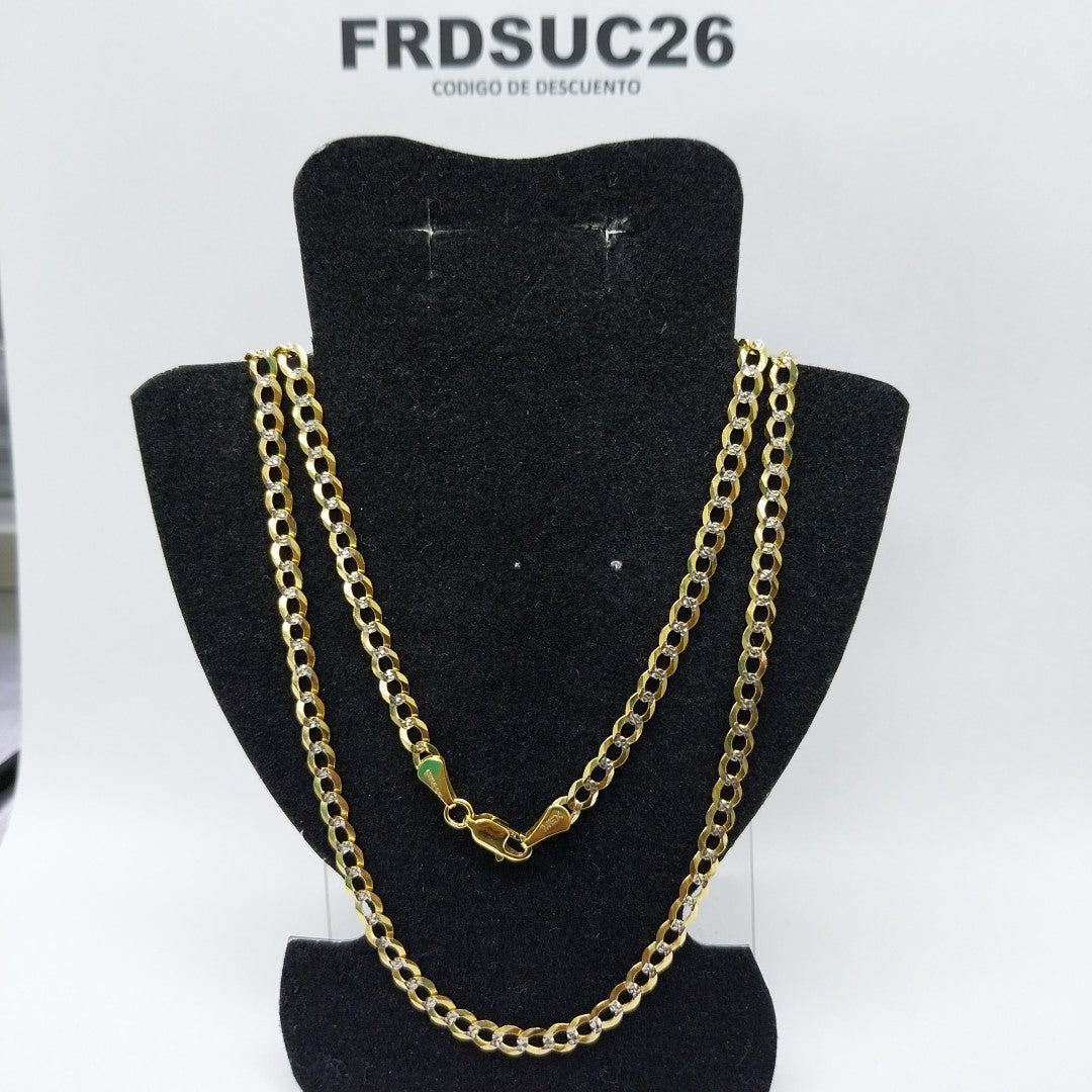 CADENAS BARBADA DIAMANTADA ORO 14K 60 CM 9.5 GR (NUEVO)