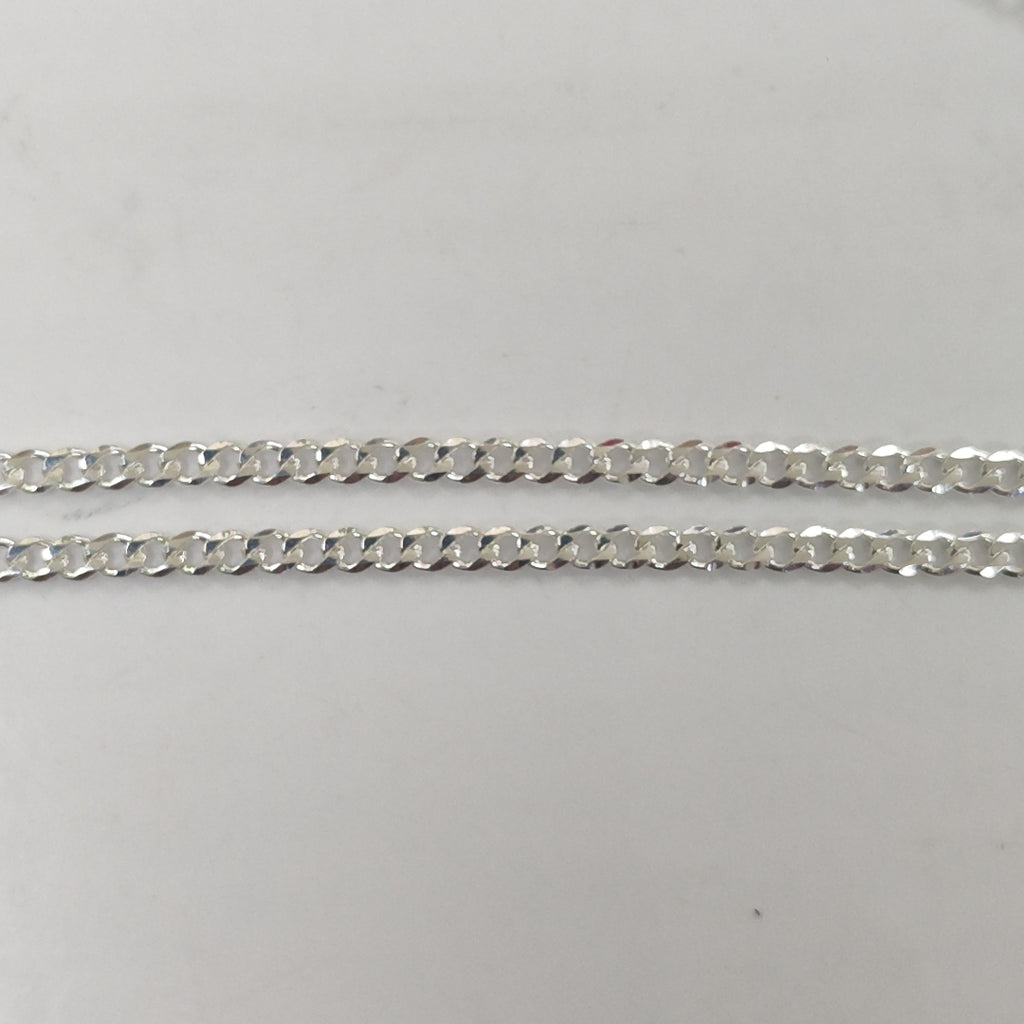 CADENA TEJIDO BARBADO PLATA .925 60 CM 5.6 GR (NUEVO)