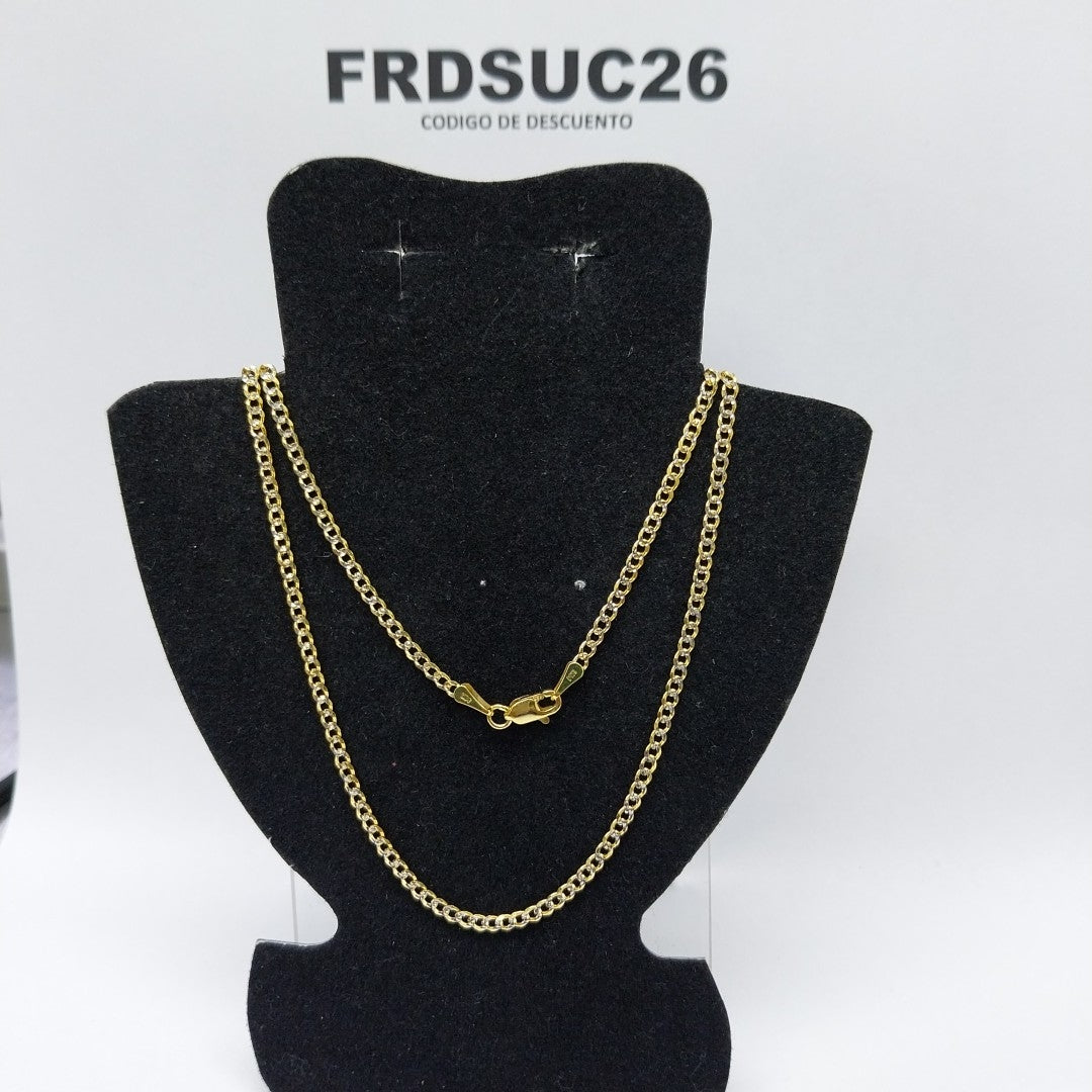 CADENAS BARBADA DIAMANTADA ORO 14K 60 CM 6.2 GR (NUEVO)
