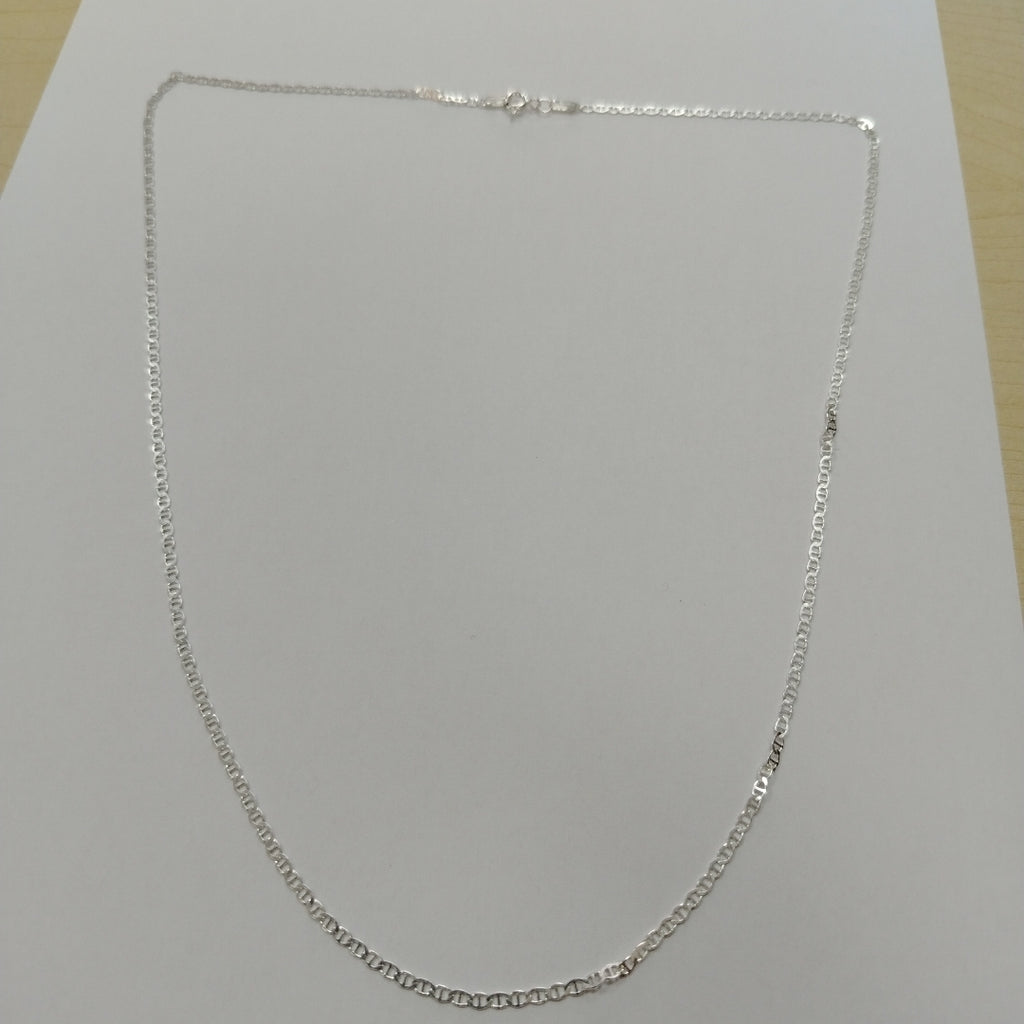 CADENA TEJIDO GUCHI PLATA .925 60 CM 4 GR (NUEVO)