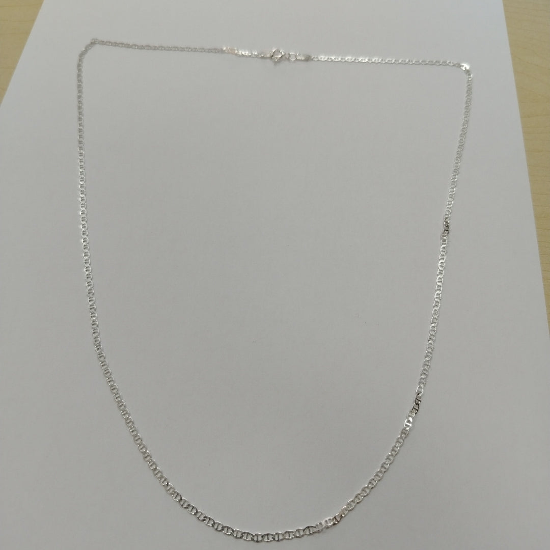 CADENA TEJIDO GUCHI PLATA .925 60 CM 4 GR (NUEVO)