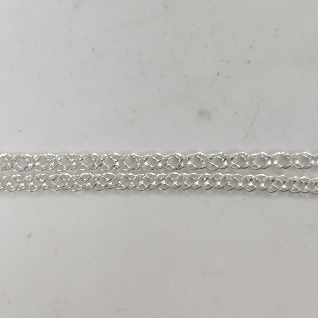 CADENA TEJIDO ESLABONES PLATA .925 55 CM 4.2 GR (NUEVO)