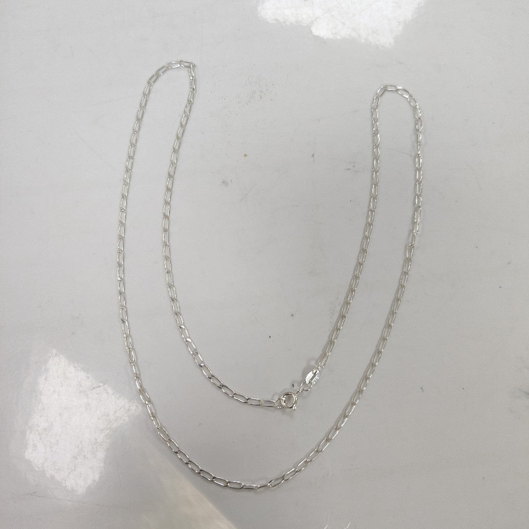 CADENA TEJIDO ESLABONES PLATA .925 55 CM 2.8 GR (NUEVO)