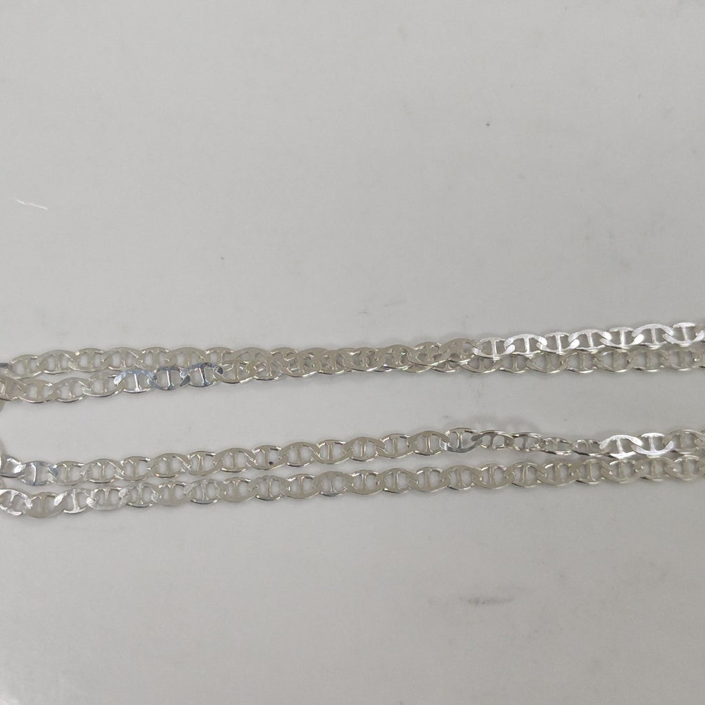 CADENA TEJIDO GUCHI PLATA .925 60 CM 4 GR (NUEVO)