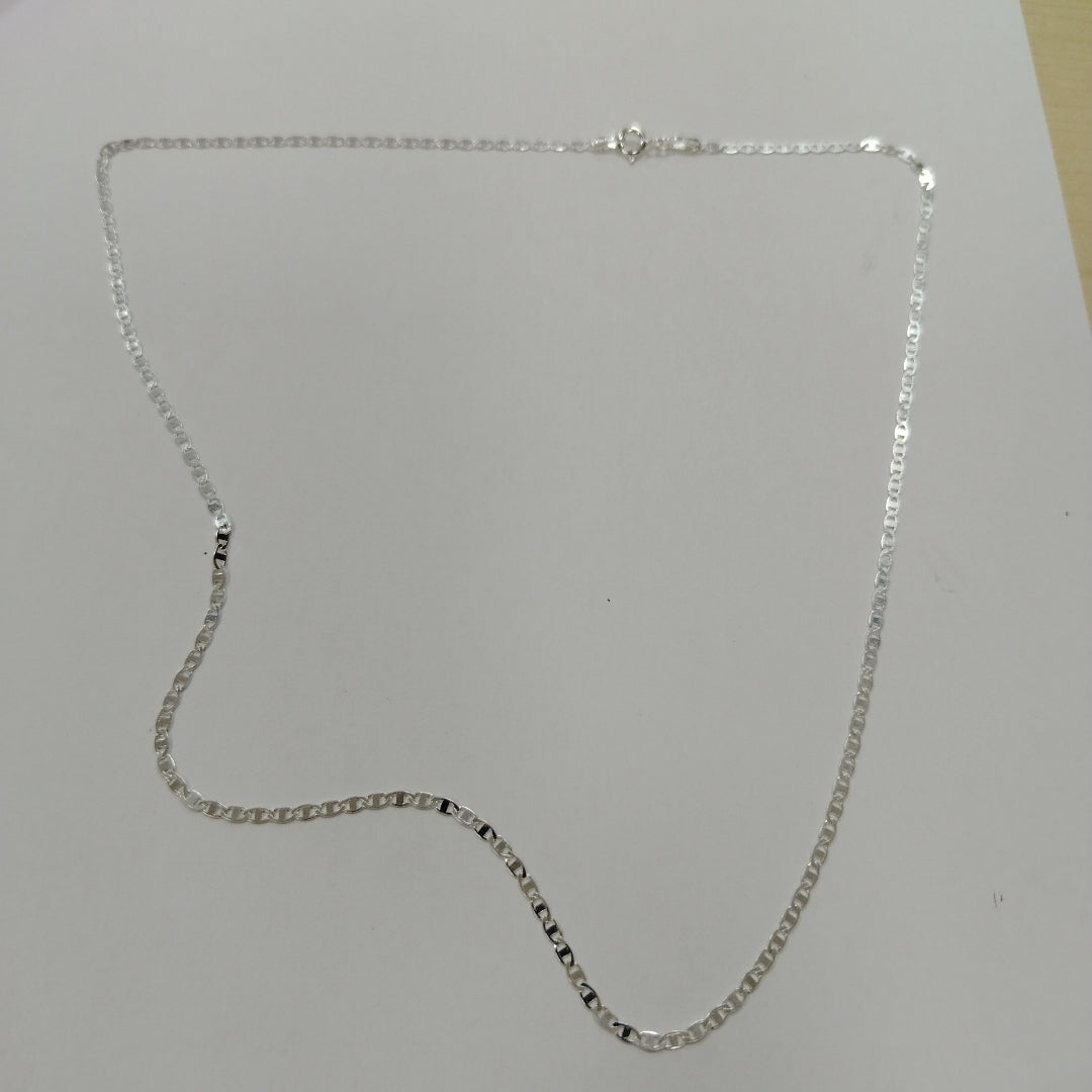 CADENA TEJIDO ESPEJO PLATA .925 55 CM 3.9 GR (NUEVO)