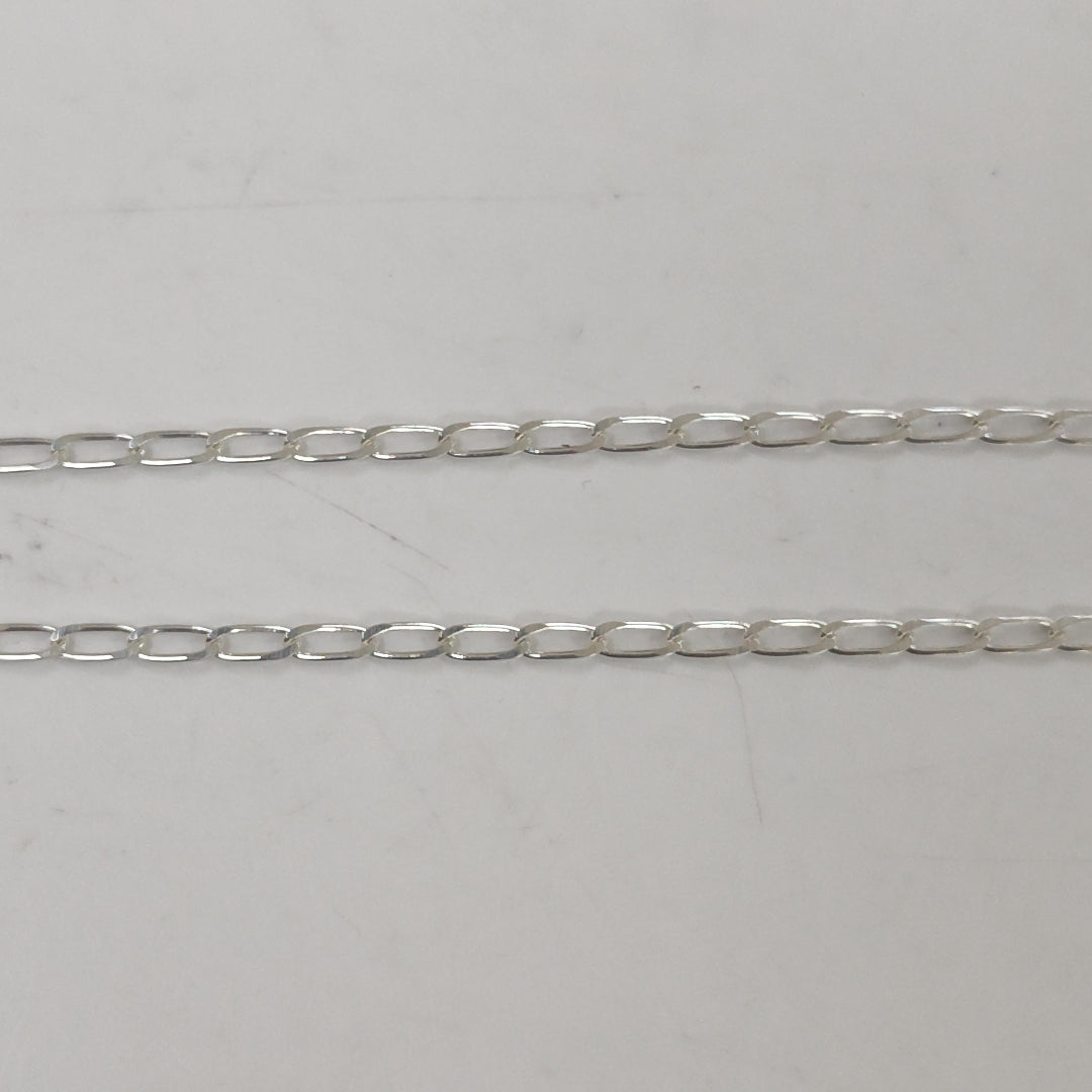 CADENA TEJIDO ESLABONES PLATA .925 55 CM 2.8 GR (NUEVO)