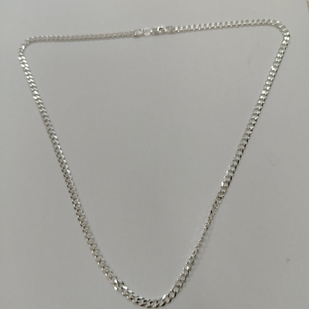 CADENA TEJIDO BARBADO PLATA .925 55 CM 12.9 GR (NUEVO)