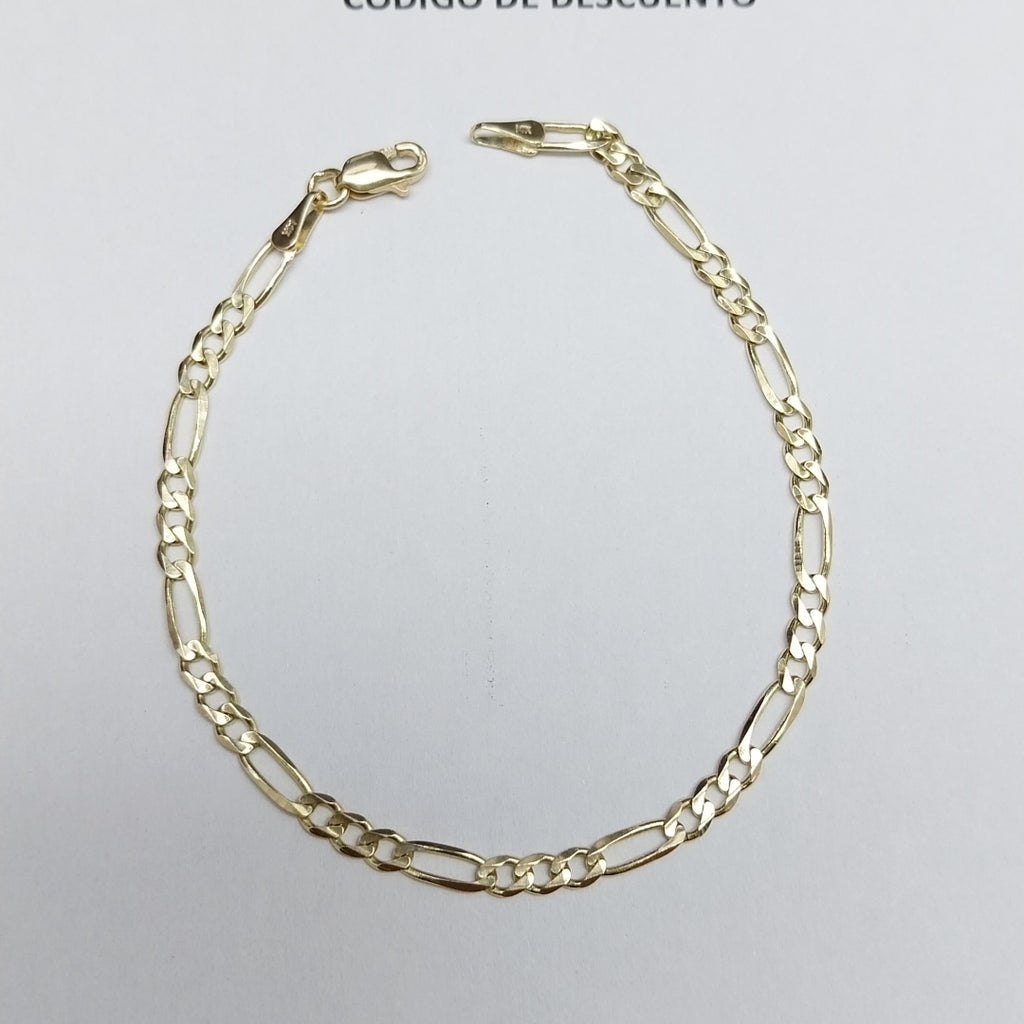 PULSERAS TEJIDO 3X1 ORO 14K 18 CM 2.8 GR (NUEVO)