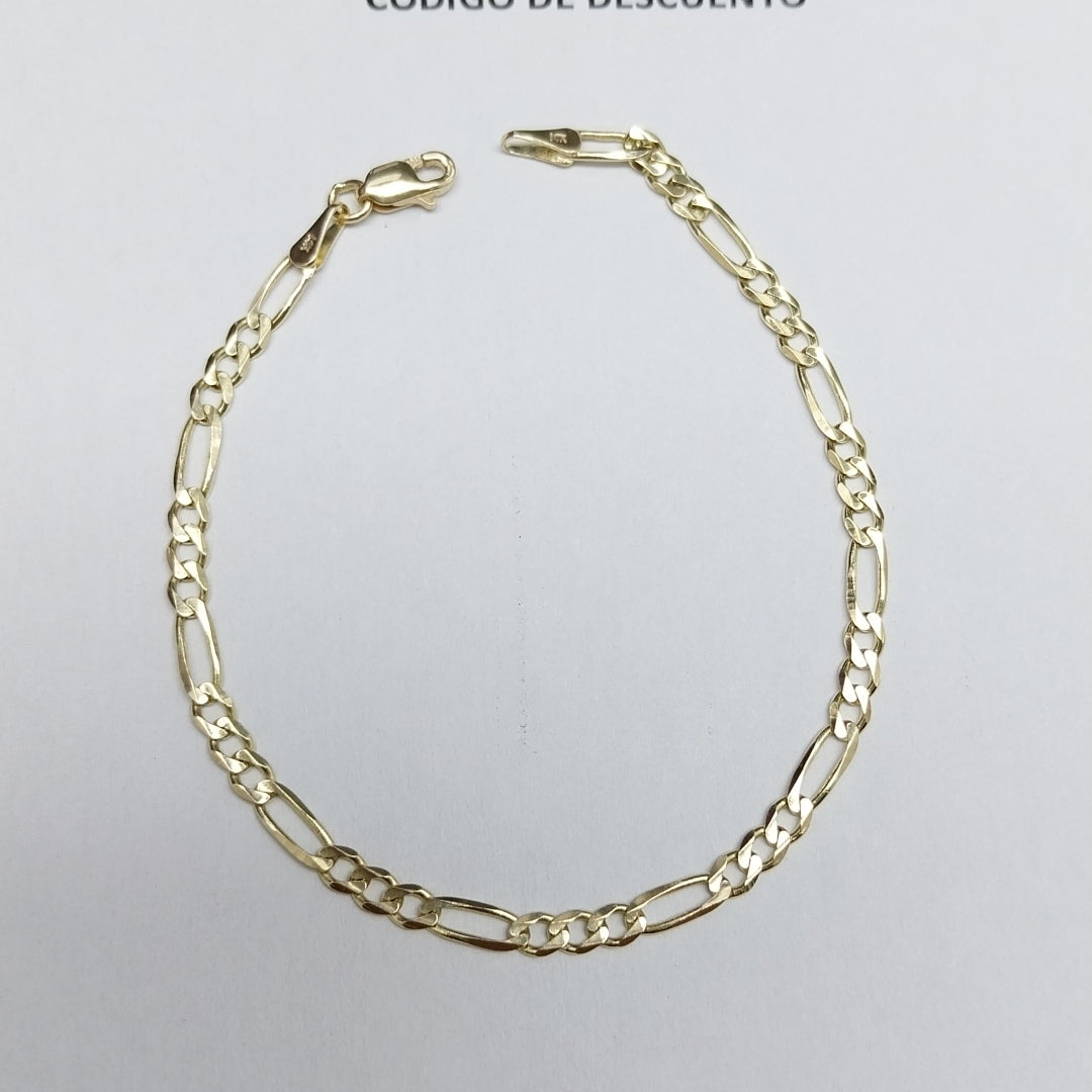 PULSERAS TEJIDO 3X1 ORO 14K 18 CM 2.8 GR (NUEVO)