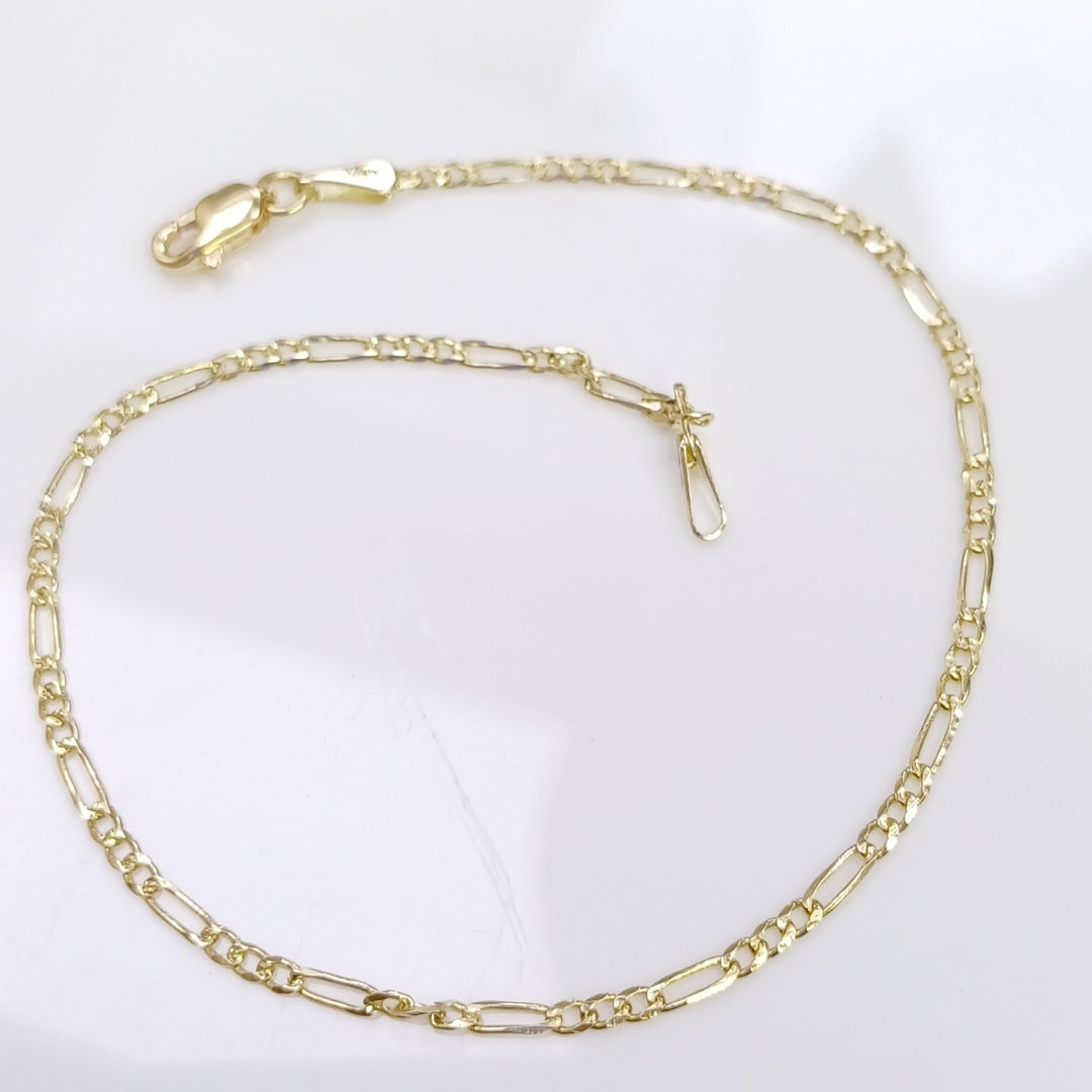 PULSERAS TEJIDO 3X1 ORO 14K 21 CM 1.7 GR (NUEVO)