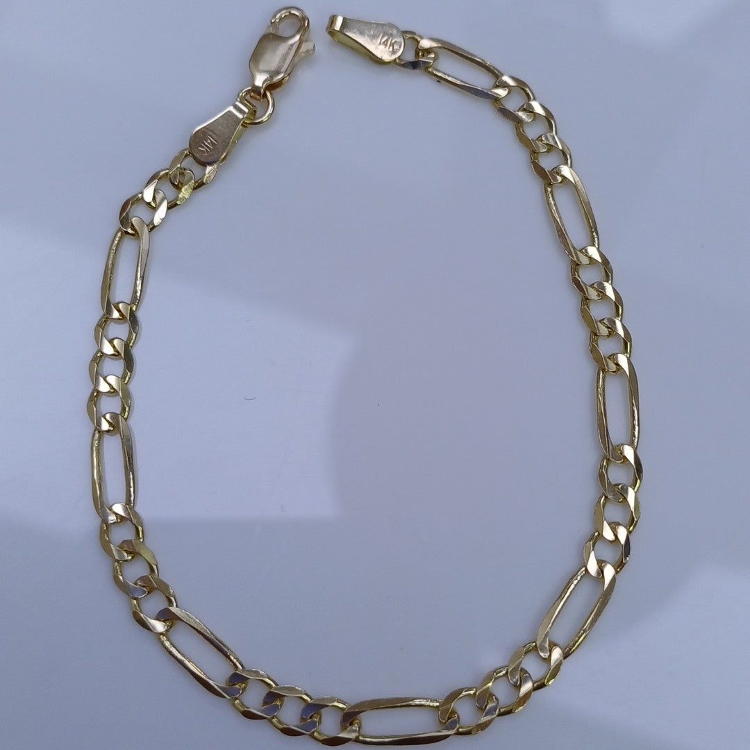 PULSERAS TEJIDO 3X1 ORO 14K 18 CM 4.1 GR (NUEVO)