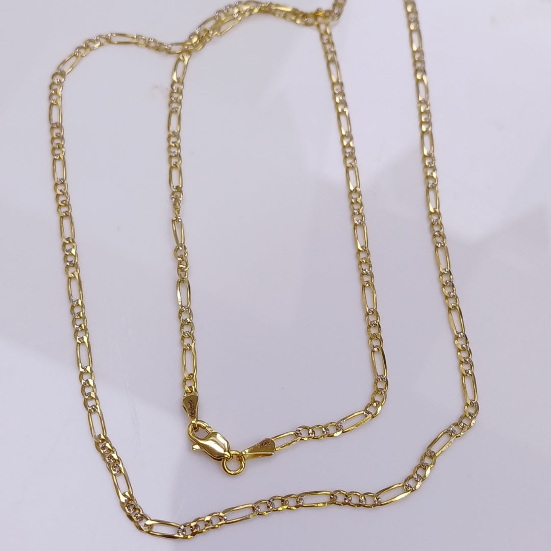 PULSERAS TEJIDO 3X1 ORO 14K 55 CM 4.6 GR (NUEVO)