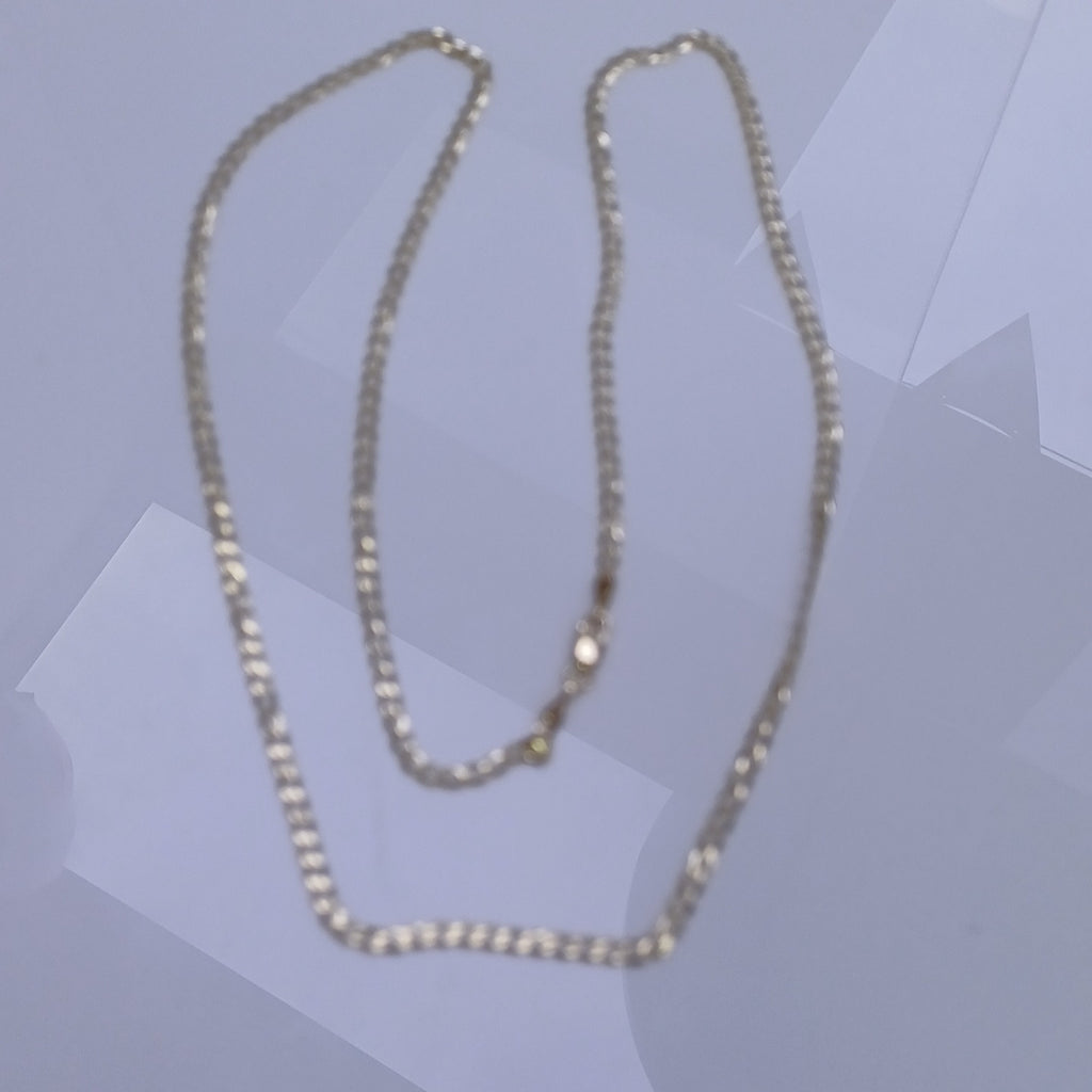 CADENAS TEJIDO BARBADA ORO 14K 60 CM 5.3 GR (NUEVO)