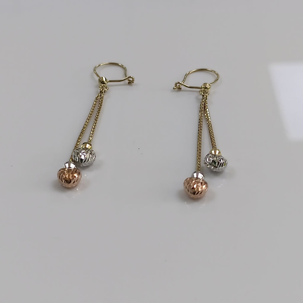 ARETES PAR ORO 14 K 2.7 GRMS (SEMINUEVO)