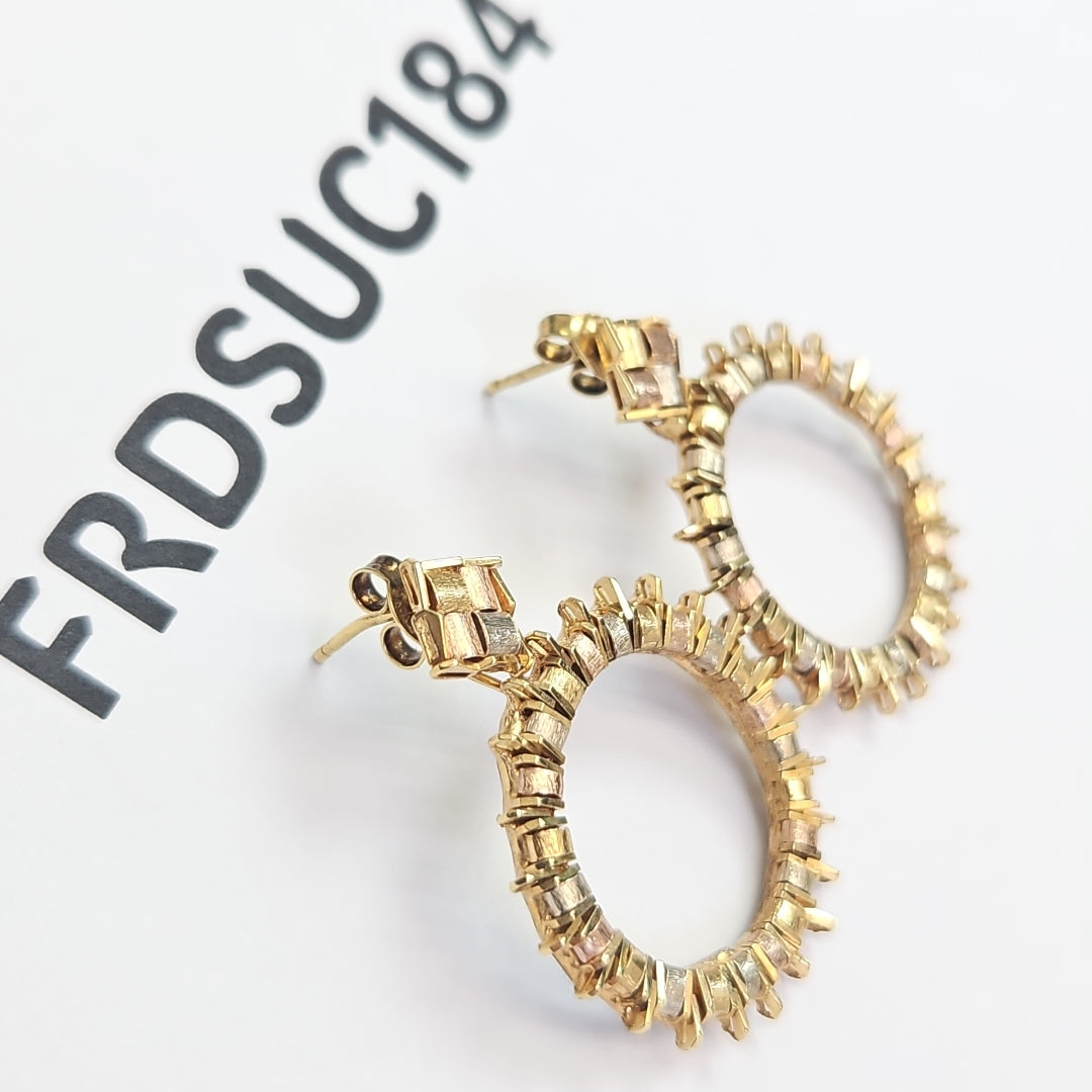 BROQUELES PAR ORO 14 K 9,40 GRMS (SEMINUEVO)