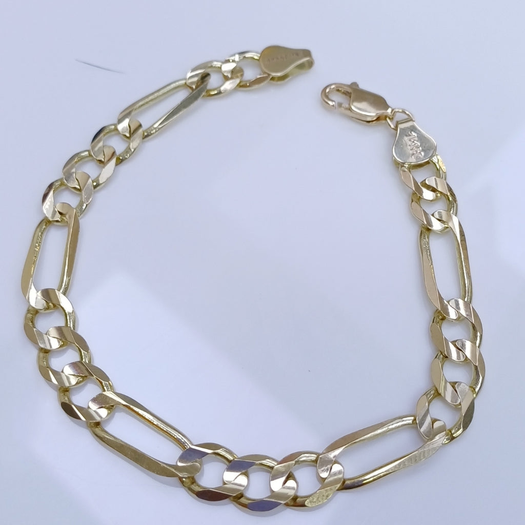 PULSERAS TEJIDO 3X1 ORO 14K 21 CM 13.7 GR (NUEVO)