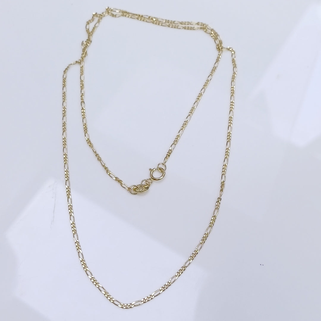 CADENAS TEJIDO 3X1 ORO 14K 55 CM 2.6 GR (NUEVO)