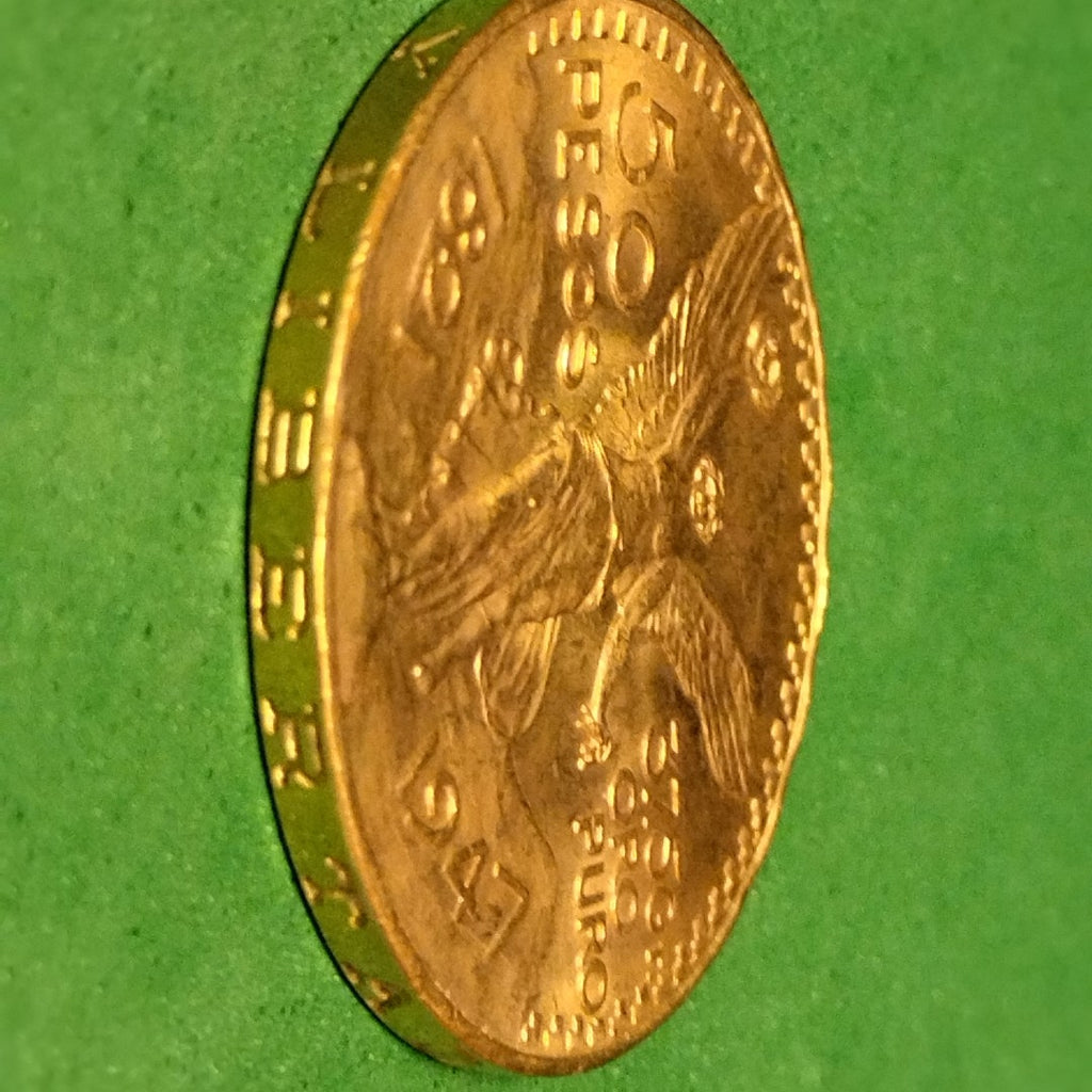 K1 41.6 GRMS 21 K IDENTIFICACIÓN MONEDA NOMINATIVA MONEDAS PESOS 50 PES (SEMINUEVO)