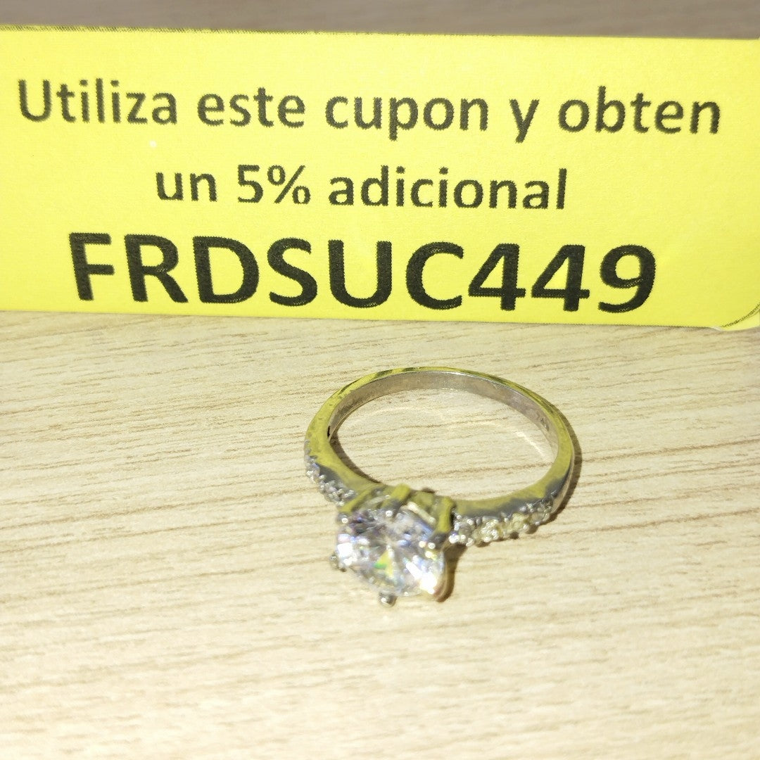 ANILLITO, SOLITARIO PLATA 3.2 GRMS (SEMINUEVO)
