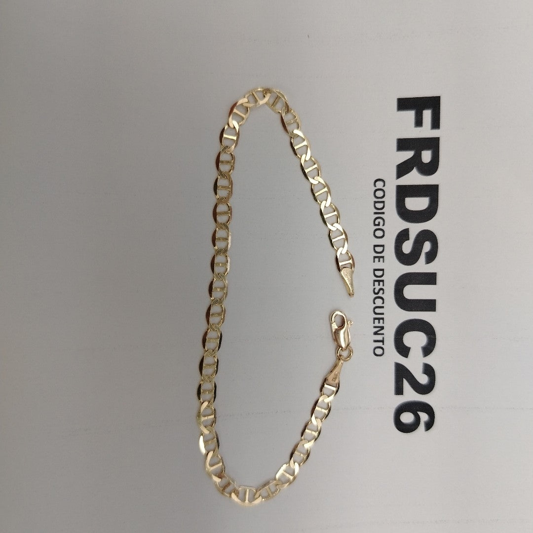 PULSERAS TEJIDO MARINERA ORO 14K 18 CM 2.9 GR (NUEVO)