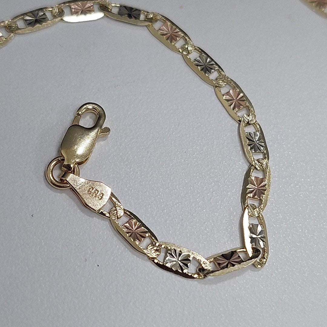 PULSERA TEJIDO GUCHI ORO 14K 50 CM 7.9 GR (NUEVO)