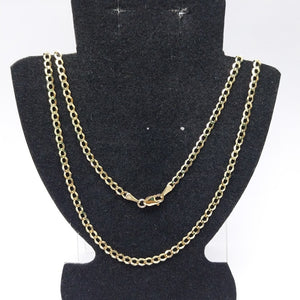 CADENAS TEJIDO BARBADA ORO 14K 60 CM 5.4 GR (NUEVO)