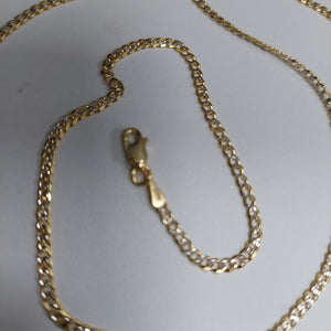 CADENAS BARBADA DIAMANTADA ORO 14K 60 CM 6.2 GR (NUEVO)