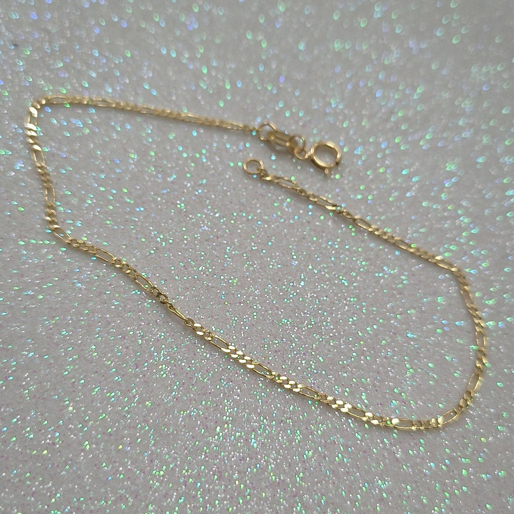 PULSERAS TEJIDO 3X1 ORO 14K 21 CM 1 GR (NUEVO)