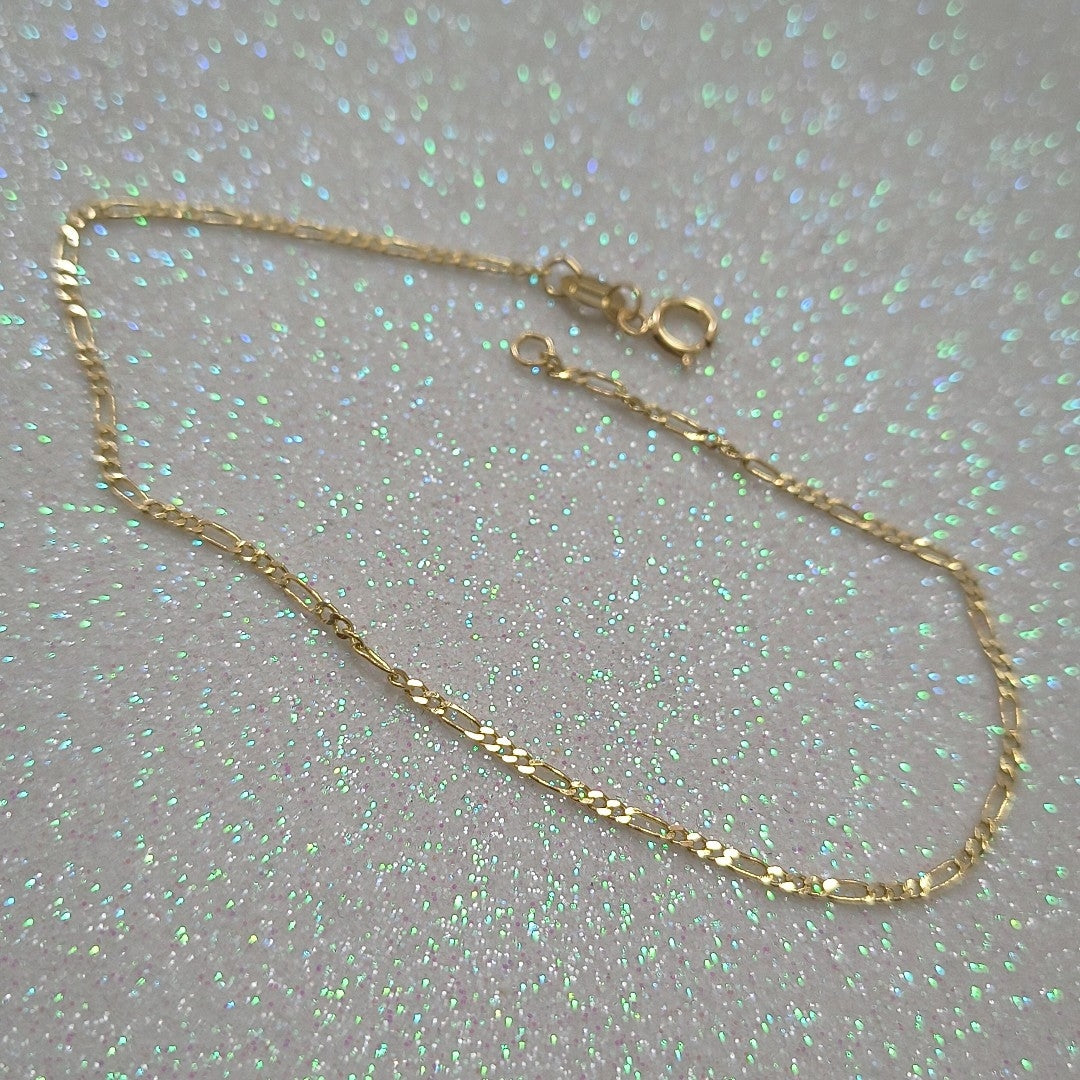 PULSERAS TEJIDO 3X1 ORO 14K 21 CM 1 GR (NUEVO)