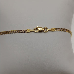 PULSERAS BARBADA DIAMANTADA ORO 14K 18 CM 2.4 GR (NUEVO)