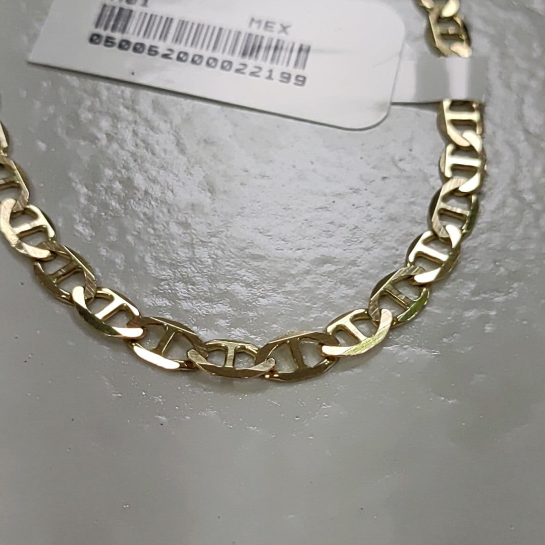 PULSERAS TEJIDO MARINERA ORO 14K 16 CM 2.9 GR (NUEVO)