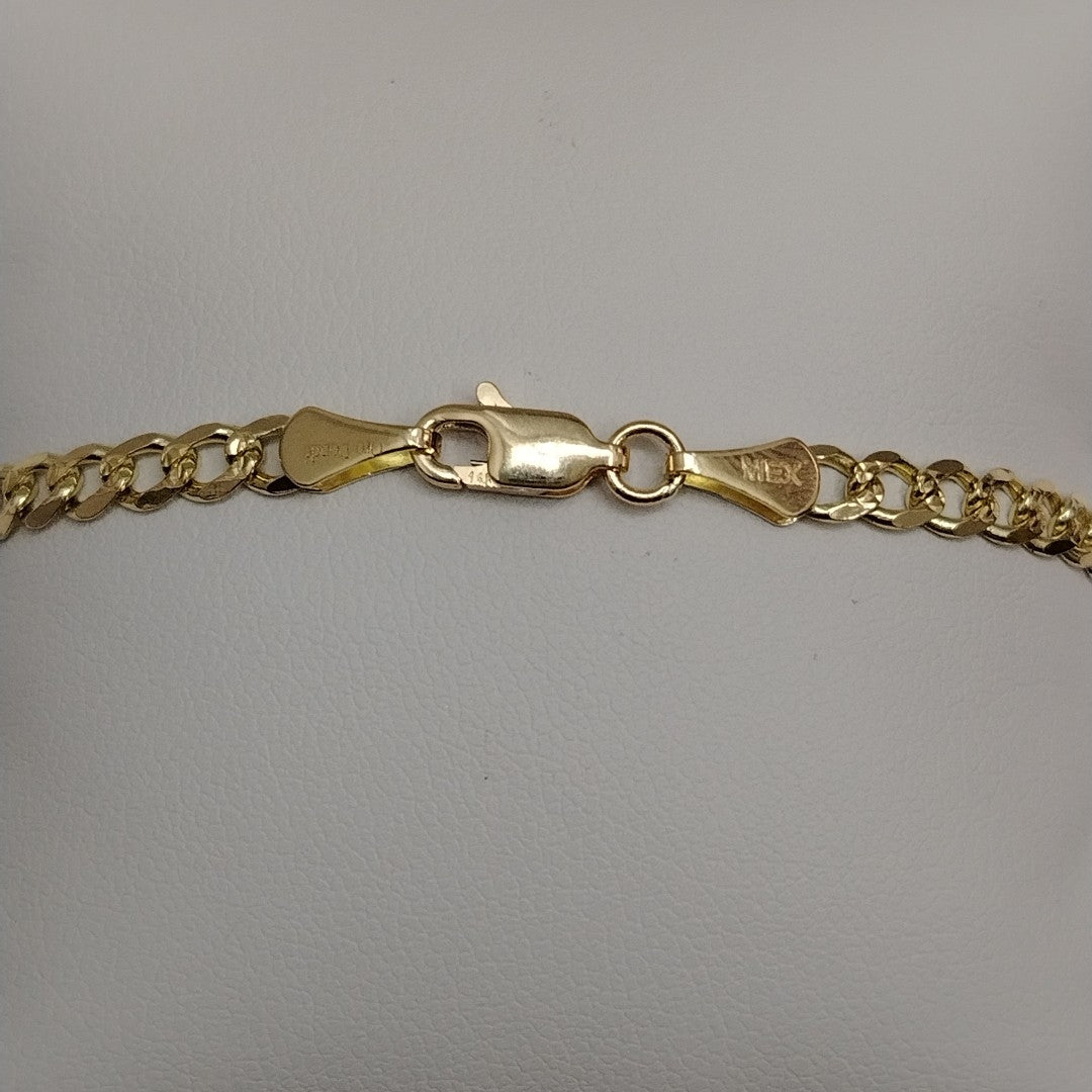 PULSERAS BARBADA ORO 14K 21 CM 5.3 GR (NUEVO)
