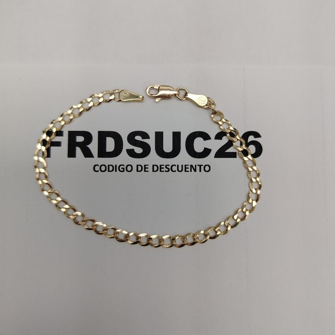 PULSERAS TEJIDO BARBADA ORO 10K 18 CM 3.2 GR (NUEVO)