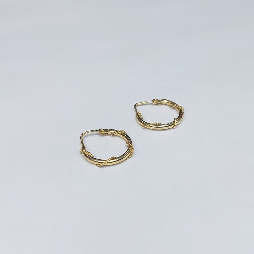 ARRACADAS PAR ORO 14 K 1.6 GRMS (SEMINUEVO)