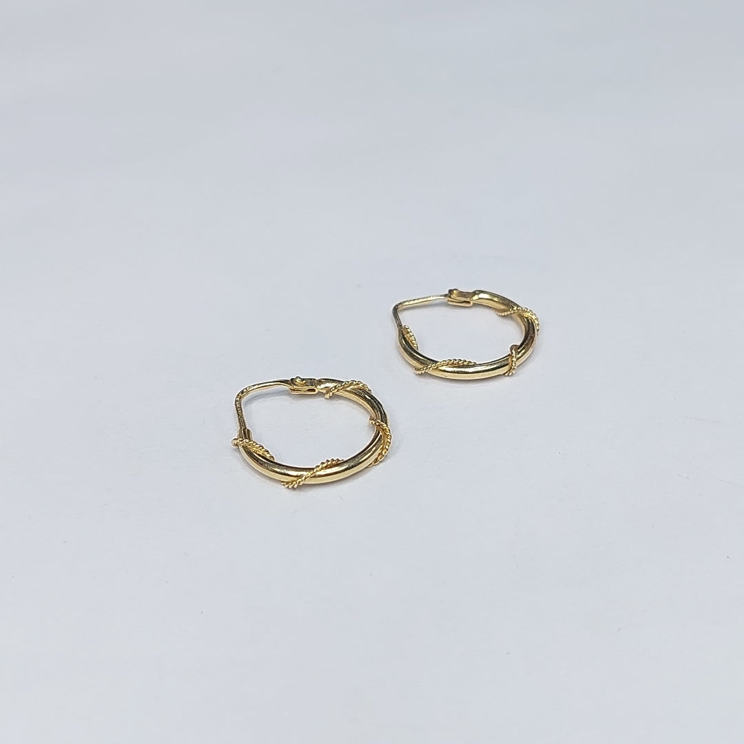 ARRACADAS PAR ORO 14 K 1.6 GRMS (SEMINUEVO)