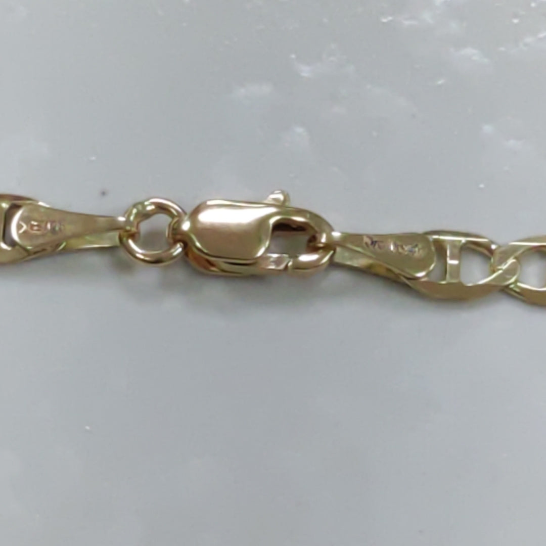 CADENAS TEJIDO MARINERA ORO 14K 50 CM 7.6 GR (NUEVO)