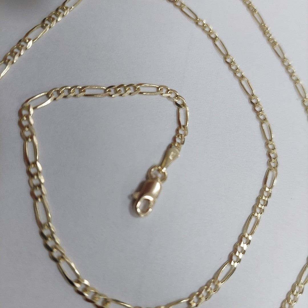 CADENAS 3X1 ORO 14K 55 CM 5 GR (NUEVO)