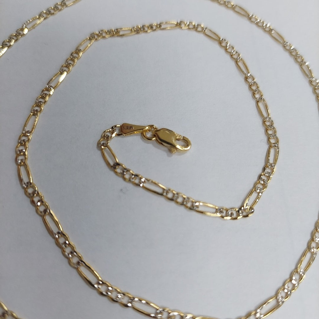 CADENAS TEJIDO 3X1 DIAMANTADA ORO 14K 55 CM 4.5 GR (NUEVO)