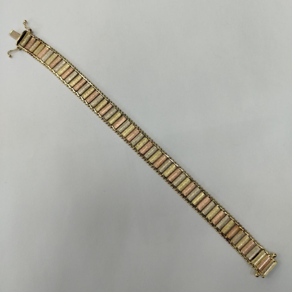 PULSERA ORO, ORO COMBINADO 14 K 18.8 GRMS (SEMINUEVO)