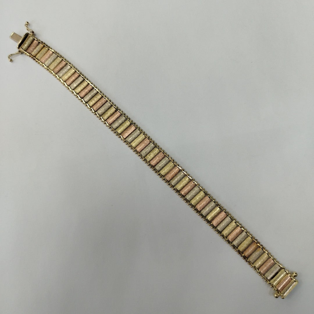 PULSERA ORO, ORO COMBINADO 14 K 18.8 GRMS (SEMINUEVO)