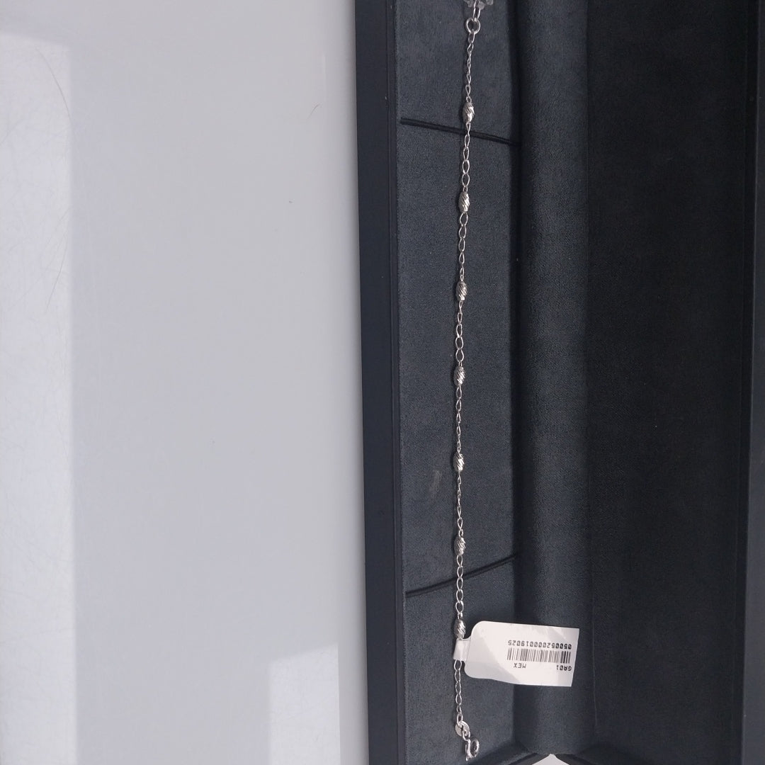PULSERA TEJIDO TEJIDO ESPECIAL PLATA .925 18 CM 1.6 GR (NUEVO)