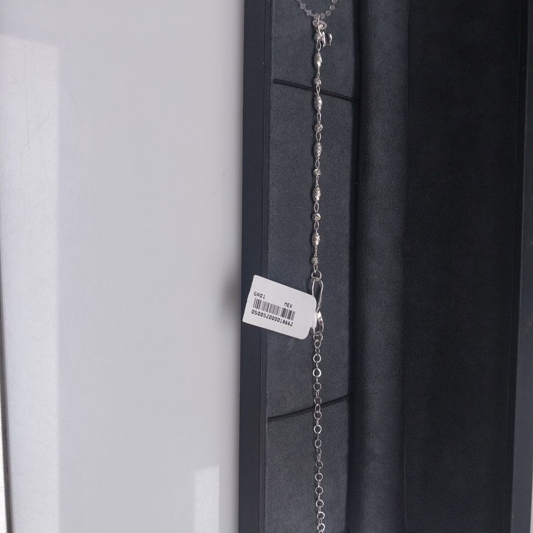 PULSERA TEJIDO INFINITO PLATA .925 18 CM 2.3 GR (NUEVO)