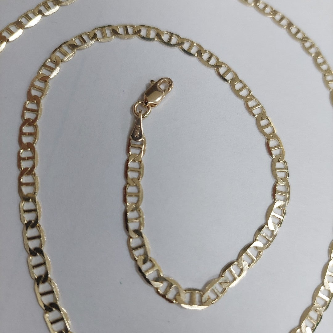 CADENAS TEJIDO MARINERA ORO 14K 60 CM 8.5 GR (NUEVO)