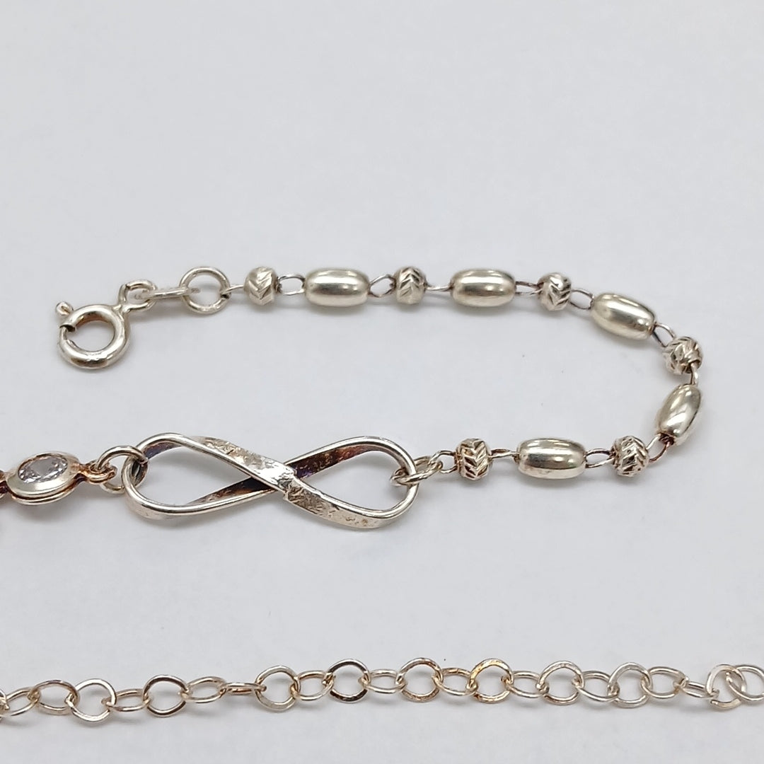 PULSERA TEJIDO ESPECIAL PLATA .925 18 CM 2.6 GR (NUEVO)