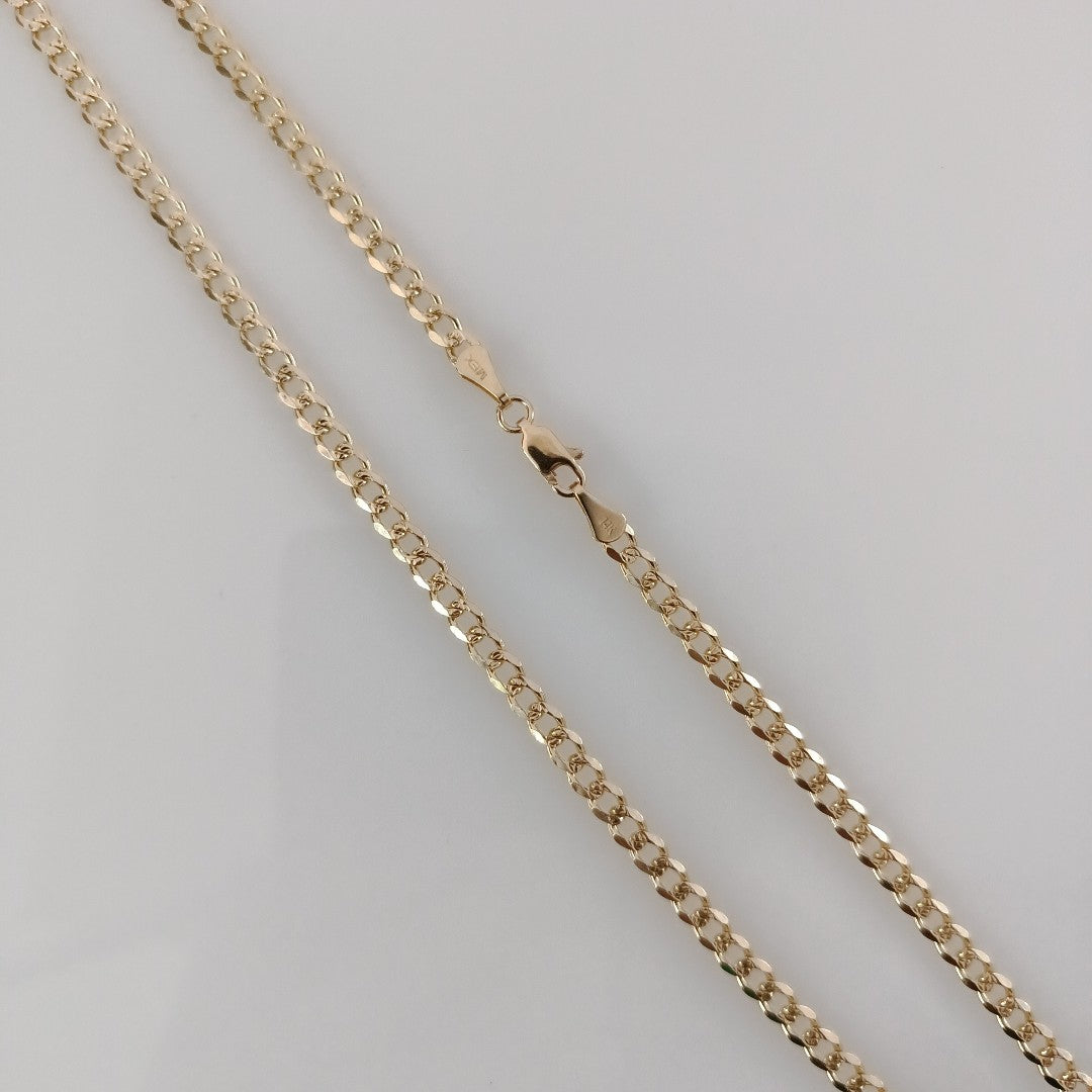 CADENAS BARBADA ORO 14K 55 CM 13.1 GR (NUEVO)