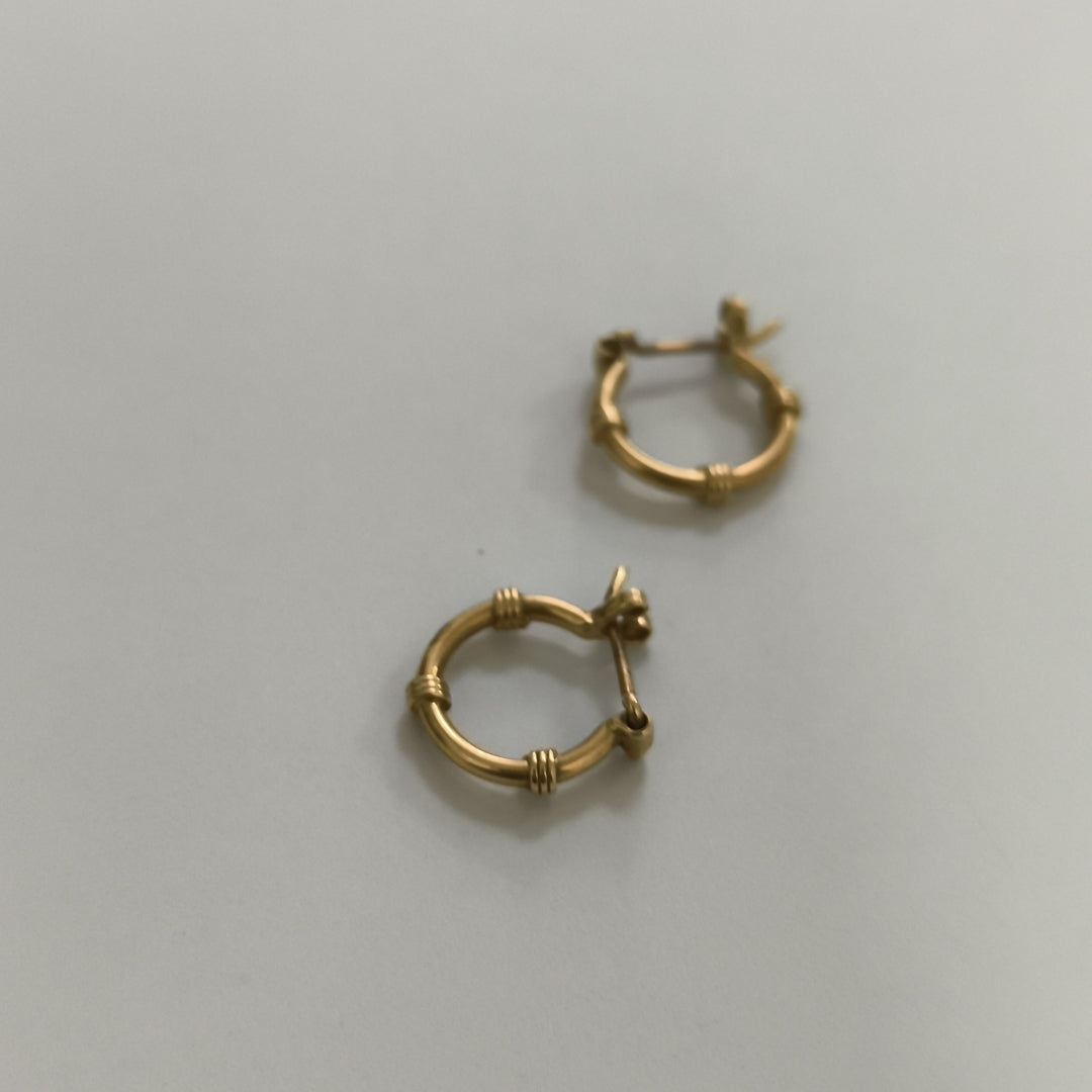 ARRACADAS PAR ORO 14 K 1,50 GRMS (SEMINUEVO)