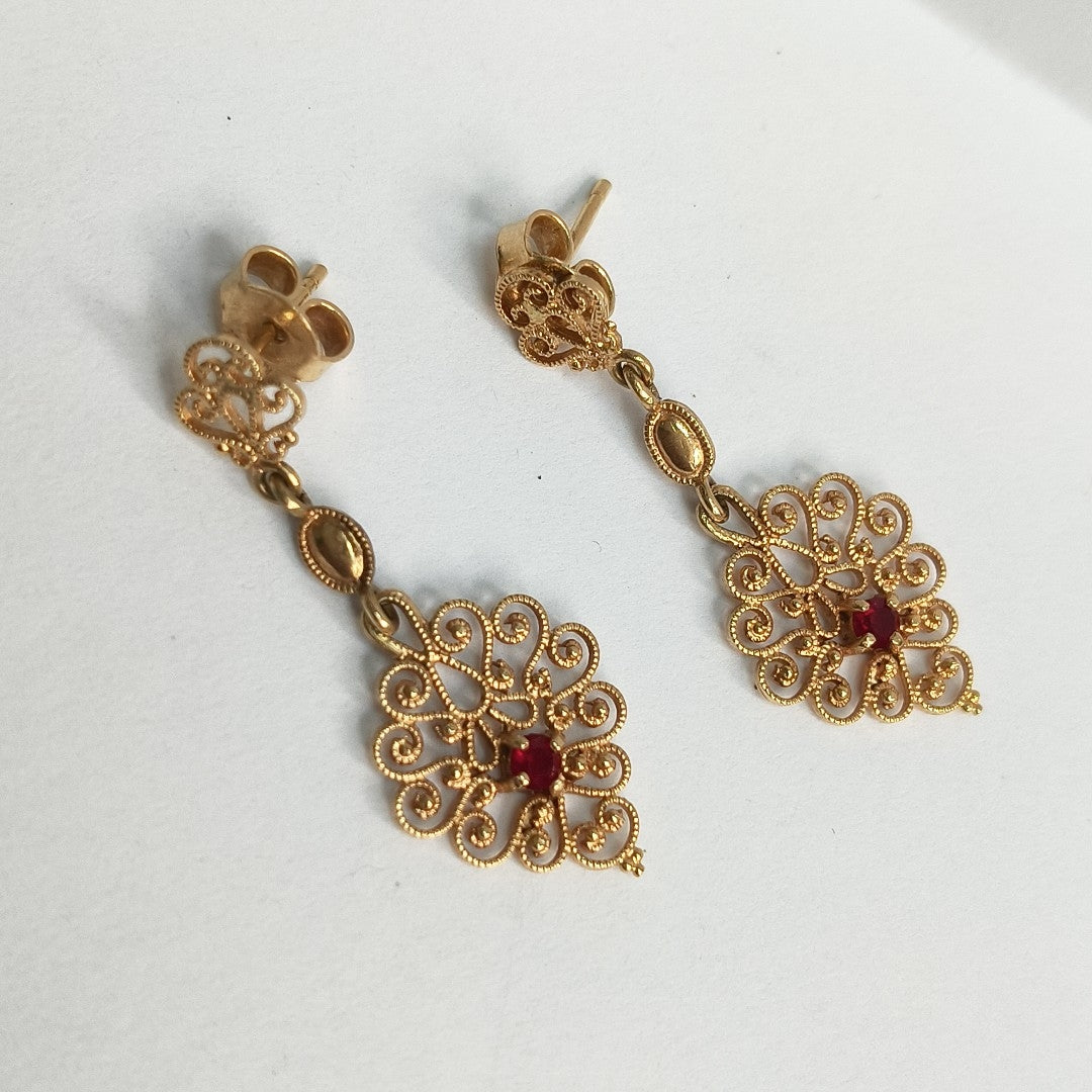 BROQUELES PAR ORO 14 K 2.9 GRMS (SEMINUEVO)