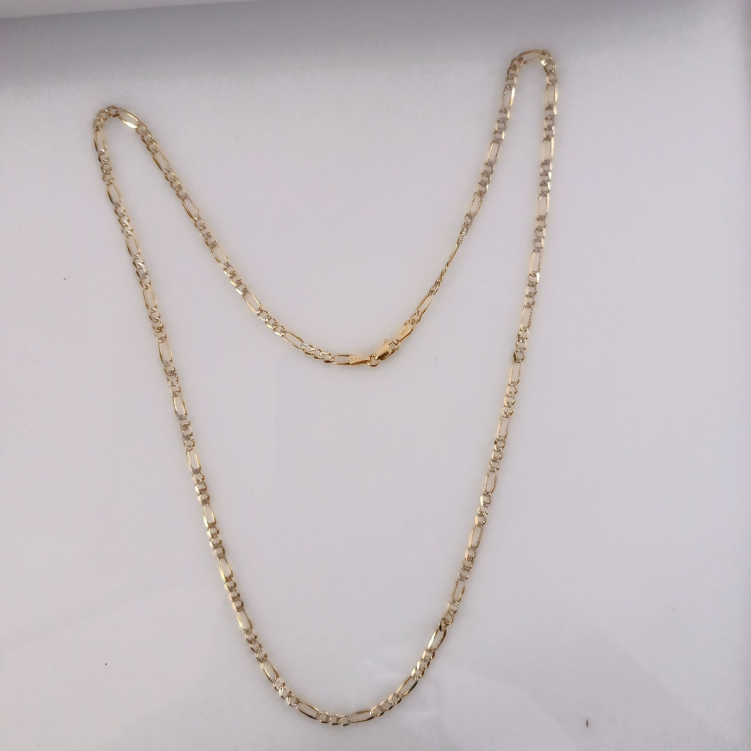 CADENAS TEJIDO 3X1 DIAMANTADO ORO 10K 60 CM 6.8 GR (NUEVO)